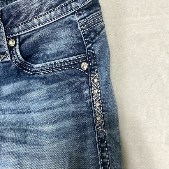 Rock Revival Women’s Vivian Cuffed Skinny Blue Jeans Size 27 - Picture 10 of 16